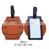 Character 3D Basketball Travel Luggage Suitcase Bookbag Name Tag Soft Pvc Luggage Tag thumbnail-1