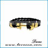 2017 Factory Price Nylon Mens Anchor Bracelet Rope Bracelet thumbnail-6