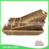 Rurality Rectangular Wicker Storage Basket for Home Shops or Market thumbnail-4