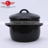 Black 3pcs Enamel Camping Pot Set /enamel Hot Pot Sets Wholesale thumbnail-3