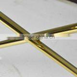 Elegant Furniture Brass PVD Solid Stainless Steel Glass Coffee Table thumbnail-5