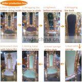 Highback Wedding King Palace Chairs For Bride And Groom thumbnail-4