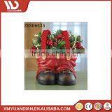 Wholesale Craft Supplies Handmade Shoe Flowerpot Polyresin Christmas Ornaments thumbnail-2