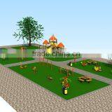 (HD-1001) Residential Plastic Outdoor Playground Equipment, Amusement Park Equipment for Kids thumbnail-1