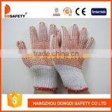 DDSAFETY 2017 7G Bleach Cotton Knit Red PVC Dotted Safety Manufacturer Gloves thumbnail-1