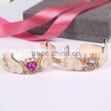 Crystal Heart Angel Wing Cuff Bangle Gold Angel Wing Cuff Bangle thumbnail-4