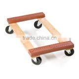 Hardworking Rubber Capped Hardwood Tool Cart Moving Dolly thumbnail-3