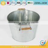 Galvanized Iron Garden Pickling Champagne Cooler Bucket Cooler Ice Barrel thumbnail-3