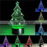 7 Colors Change Birthday Wedding Decor Gift Christmas Tree 3D Illusion LED Night Light thumbnail-3