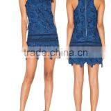 Ladies Delicate Allover Lace Purfle Fabric Dresses Designer One Piece Party Dress For Women 2016 HSD5529 thumbnail-1