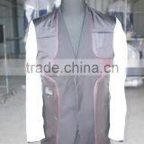 Slim Fit Leather Blazer T/R Black Blue Check Slim Fit Blazers for Men thumbnail-3