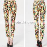 Ladies Clothing OEM/ODM Manufacturer 2015 New Style Floral Printed Female Trouser Casual Pant Women thumbnail-2