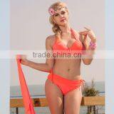 2015 Swimsuit for Women Three Piece High Quality Solid Color Swimsuit Bra and Panties Bikini Set thumbnail-6