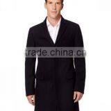 2014 Winter Season Hot Selling Fashion Design Black Lapel Slim Fit Mens Cashmere Men Coat thumbnail-1