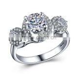 Yiwu Cheap Wholesale Engagement Ring 925 Sterling Silver Zircon for Women thumbnail-1