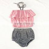 Summer Apparel Polka Dots Singlet And Bloomer Matching Clothes Wholesale thumbnail-4