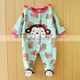 Newborn Baby Spring and Autumn Fleece Long-sleeved Harness Jumpsuit Pure Cotton Clothes thumbnail-4