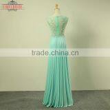 Long Floor-length A Line Beaded Bridesmaid Dress thumbnail-2