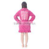 100% Polyester Women Night Casual Fleece Bathrobe for Women thumbnail-2