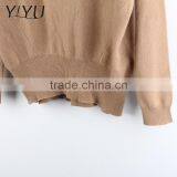 Ladies Spring Khaki 100% Cashmere Pullover Sweaters on Sale thumbnail-3