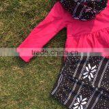 3 Pieces Scarf Hot Pink Top Kids OUTFITSblack Black Tribal Aztec Pant New Design Hot Sell Boutique Clothes Kids Sets thumbnail-5