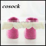 Rainbow Color Baby Clothes Little Angel Fuzzy Non-slip Socks for Newborn Infant thumbnail-5