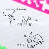 Plastic DIY Stencil Drawing Template for Scrapbooking,Planner,diary,set of 4 PCS thumbnail-5