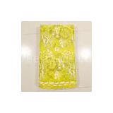 Embroidered Yellow Mesh Fabric