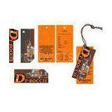 Paper Double Sided Printed Hang Tags Clothes Ribbon Tag Sets With Rope