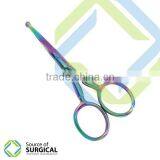 Manicure Pedicure Instruments New Attractive Multicolored Nail Cuticle Scissor With Colored Plastic Handle B-NCS-41
