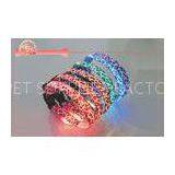Leopard Ribbon Fluorescence Webbing Led Dog Collar Glow Light For Small Dog Length 28cm