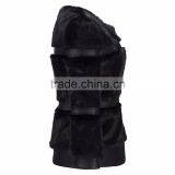 B22625A Ladies Faux Fur PU Leather Stitching Fashion Coat Jacket thumbnail-5