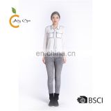 Excellent workmanship latest different types of ladies white long sleeve chiffon tops
