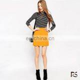 100% Polyester Unlined Midi Elegant Yellow Sexy Girl Mini Skirt thumbnail-1