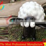 Amusement park decoration fiberglass life size sheep sculpture