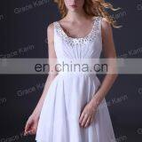 2015 Grace Karin Women's Special Occasion Bridesmaid Dress Middle Thigh Length White Formal Bridesmaid Dress CL3470 thumbnail-3