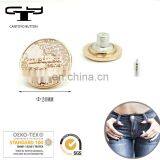 Customized Logo 18mm Jeans Buttons Black Metal Denim Button thumbnail-3