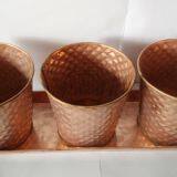 2018 Copper Painting Finish of Iron Flower Pot With Handle thumbnail-2