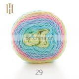 High Quality Rainbow Cake Yarn Fancy Knitting Yarn Blended 2.03NM Cotton Yarn Rainbow thumbnail-2