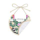 Fancy Cactus Pink Flower Lace Trim Baby Burp Bibs
