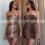 Summer Lady Women Casual Sexy Animal Print Leopard Club Wear Dresses thumbnail-5