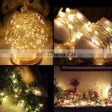 2M LED String Light Silver Wire Fairy Battery Operated Mini Lights Warm White Garland Home Christmas Wedding Party Decoration thumbnail-5