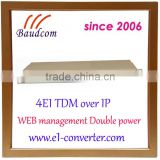 4 E1 over Ethernet TDM over IP Converter
