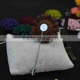Handmade Men's Flower Lapel Pin 1.3" Wool Felt Boutonniere Stick Pin ML14 thumbnail-6