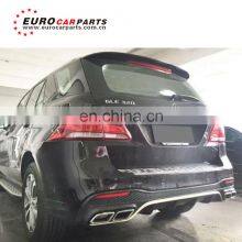 GLE Class W166 GLE63 Rear Diffuser for GLE320 GLE400 to GLE63 Style Rear Spoiler With Muffler Tips Exhaust Pipes thumbnail-2