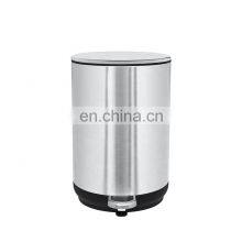New Popular Modern 5L Kitchen Dustbin Wholesale Stainless Steel Dustbin Round Pedal Trash Bin thumbnail-1