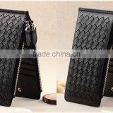 Ladies Woven Sheep Skin Leather Wallet With Zipper Genuine Leather Long Wallet for Women thumbnail-5