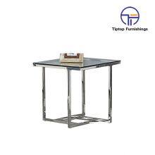 Stainless Simple End Table Home Furniture Italy Design Latest Teapoy Glass Side Table