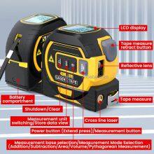 Laser Measure Tape Digital Rangefinder Measuring Distance Area Volume Pythagoras Auto Calculate thumbnail-2
