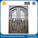Finely Processed Single Wrought Iron Sliding Entry Doors thumbnail-1